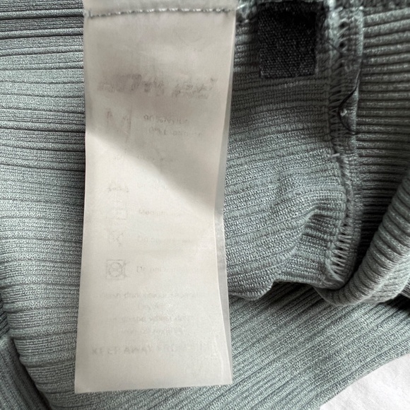 Bo+Tee Leggings Size M Green Super Skinny Slim Fit Elastic Waistband Stretch - Picture 6 of 7